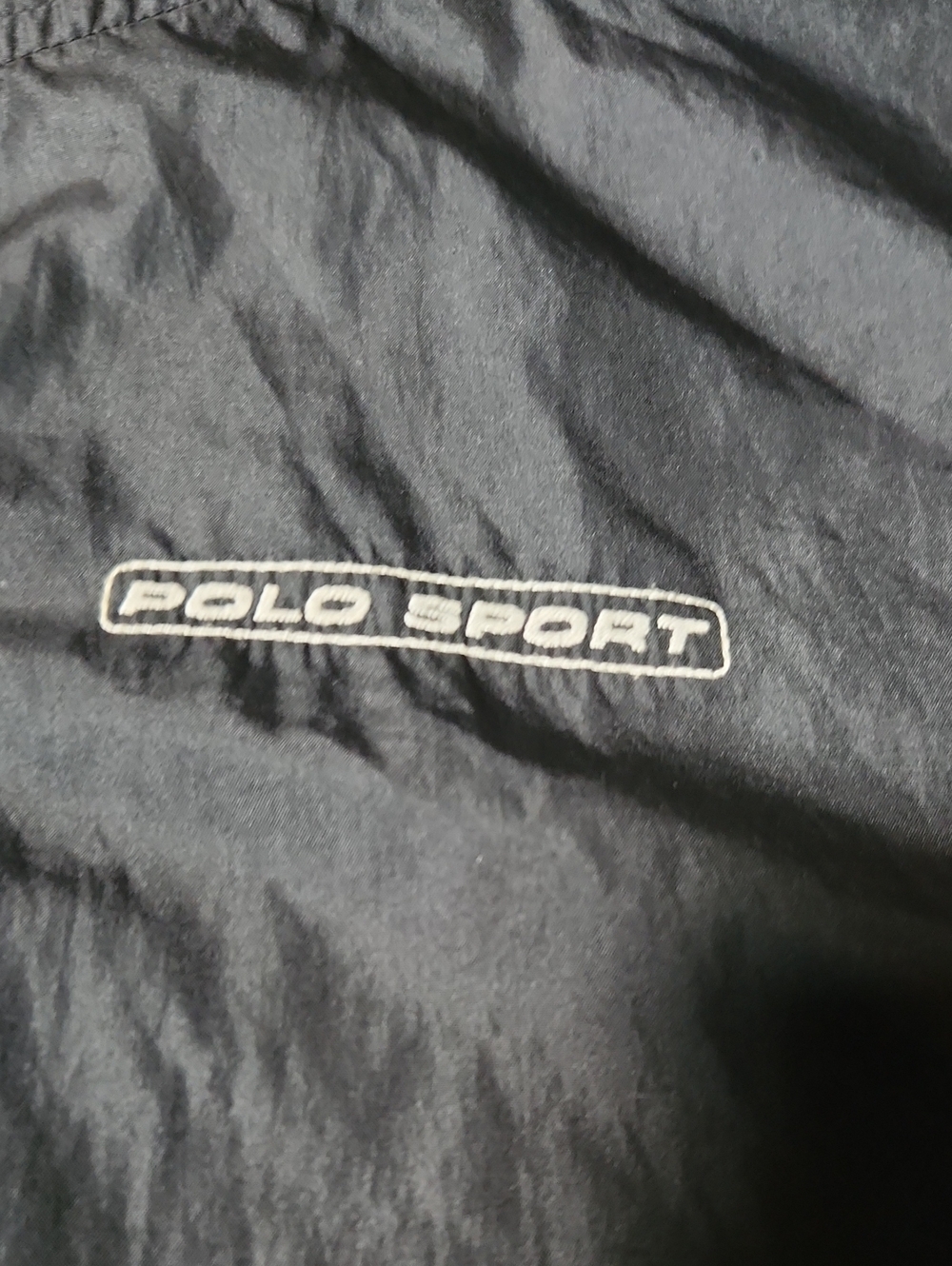 Rare Vintage Polo Sport Black Hooded Windbreaker Jacket 90s - Picture 4 of 12